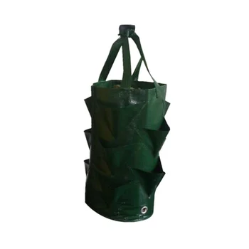 

1Pcs Hanging Strawberry Tomato Planter Grow Bags Garden Hanging Vegetable Flower Planting Bag(Green)
