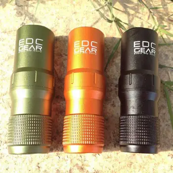

Outdoor Survival EDC Aluminum All Metal camping Hiking Waterproof Pill Box Container Survival Sealed Container 2020