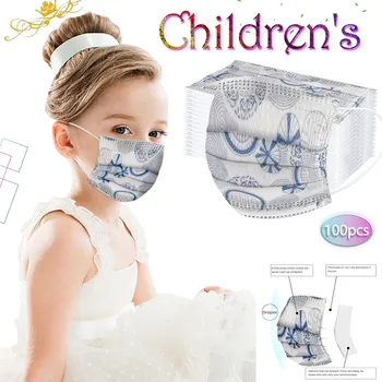 

In Stock Children Disposable Face Mask Dustproof 3ply Ear Loop 10/20/30/40/50pcs Anti Air Pollution Elastic Earband Mouth Mask