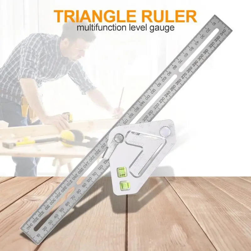 

Multi-function Angle Ruler Triangle Woodworking Engineers Combination Square Ruler Try Square Set Right Angle Ruler