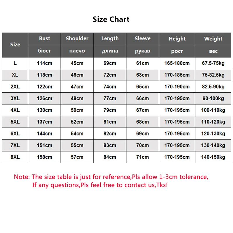 size chart 模板