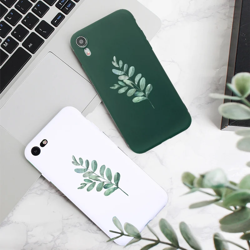

Luxury Phone Case For Iphone xr 8 7 Plus 6 6S Plus Simple Aesthetic Branches Soft TPU Silicone Phone Case For Iphone X Xs Max