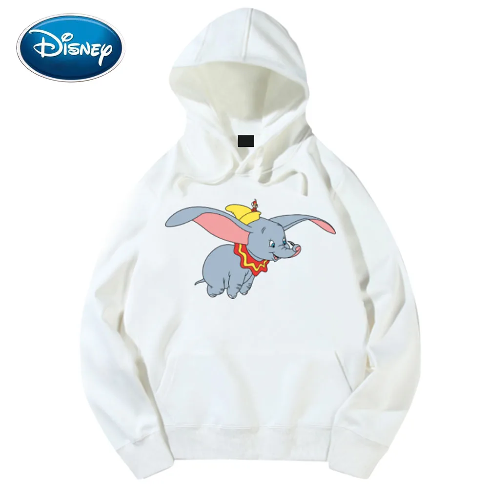 Disney стильный слон Дамбо мышь мультфильм печати Футболка Толстовка Пуловер Harajuku унисекс пары с длинным рукавом карман Топ 6 цветов