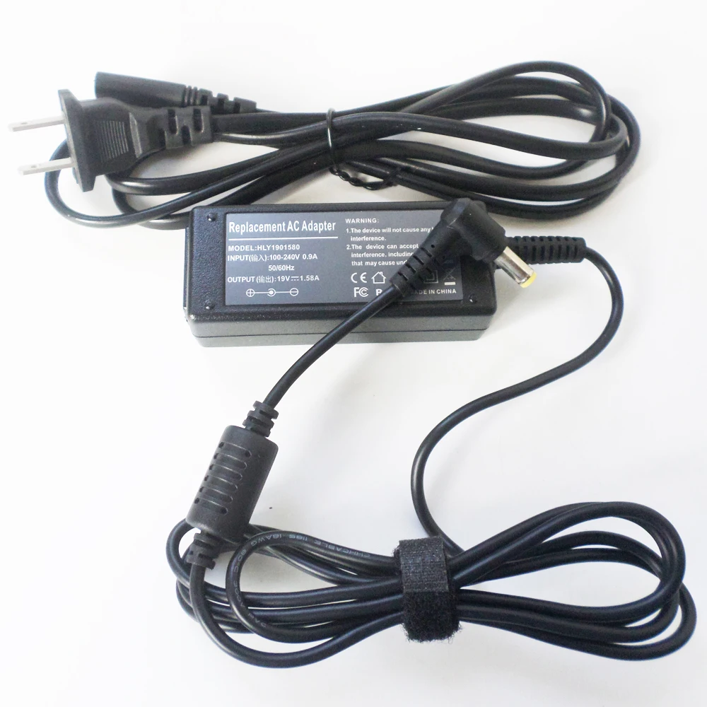 Carregador de Bateria Cabo para Toshiba Novo Notebook Fonte Alimentação Netbook Ac100-10u Ac100-10z Pdn01e 19v 1.58a 30w Portátil ac Adaptador - Imagem 2
