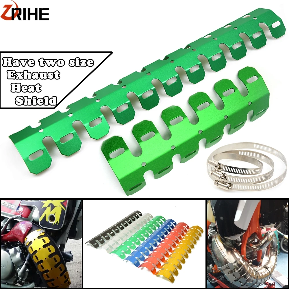 Motorcycle CNC Exhaust Muffler Pipe Leg Protector Dirt Bike Heat Shield Cover For Kawasaki KX250F KLX250 KLX125 KX85 KX65 KX450F |