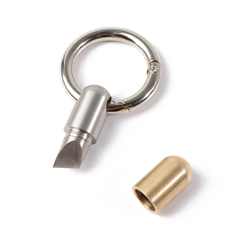 MICROBLADE PILL Outdoor Capsule Knife Stainless Steel Mini Cutting Tools Emergency Tiny Pocket Micro Cutter Keyring EDC Supplies | Спорт и