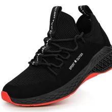 Мужская Рабочая обувь со стальным носком; Повседневные Дышащие уличные кроссовки; непромокаемые ботинки; удобные промышленные ботинки для мужчин