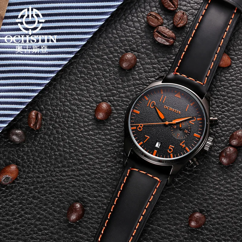

Brand Watch Clearance Spring Casual Waterproof MEN'S Watch Multi-functional Genuine Leather MEN'S Watch Brand