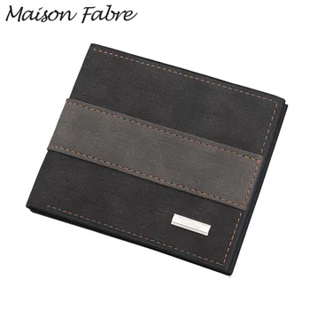 

Maison Fabre Short Wallet Masculina Business Men's Wallets Leather Coin Purse Bifold Ultra-Thin Wallet Men Vintage Card Holder