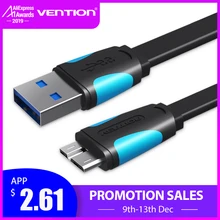 Кабель Vention Micro USB 3,0, 2 м, 0,5 м, быстрое зарядное устройство USB, кабель для синхронизации данных, USB 3,0, кабель для мобильного телефона для samsung S5, жесткий диск