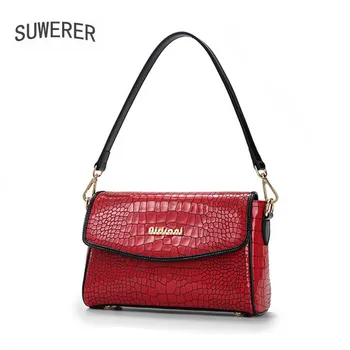 

women leather bag 2020 new fashion crocodile pattern small square bag Casual shoulder messenger bag
