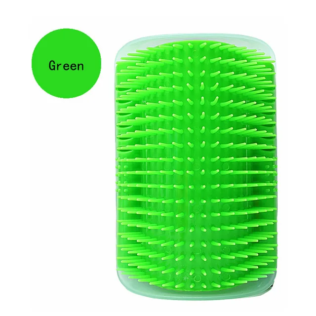 Cat Massage Brush Pet Cat Brush Corner Self Groomer Comb With Catnip Cat Rubs Cleaning Self Tickling Comb  Cat Supplies Pet Comb Green