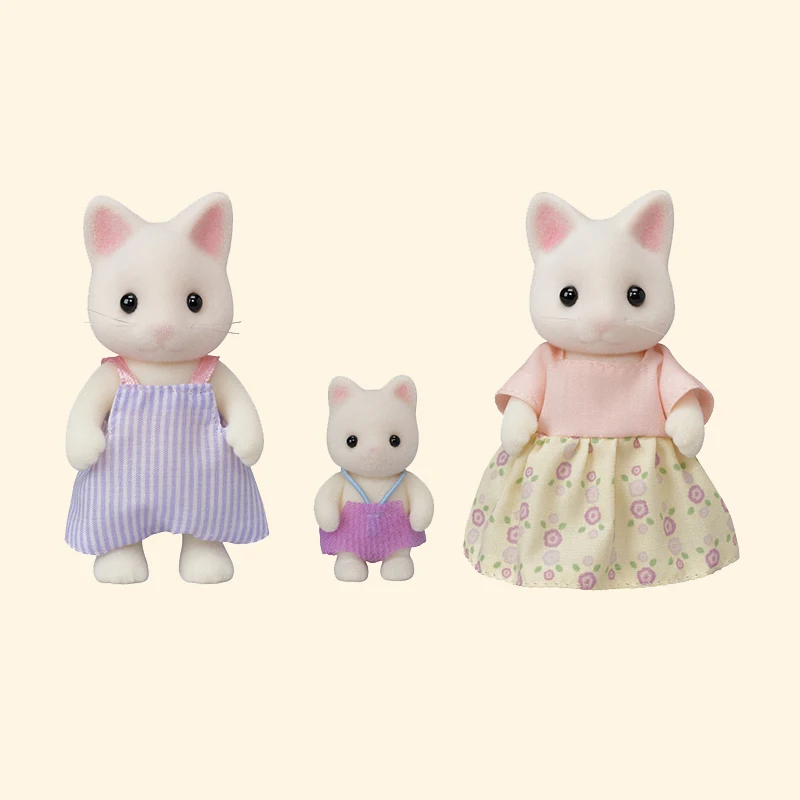 Sylvanian Families кукольный домик пушистые фигурки цветок кошка семья 3 шт. игрушки животных куклы девочка подарок 5373