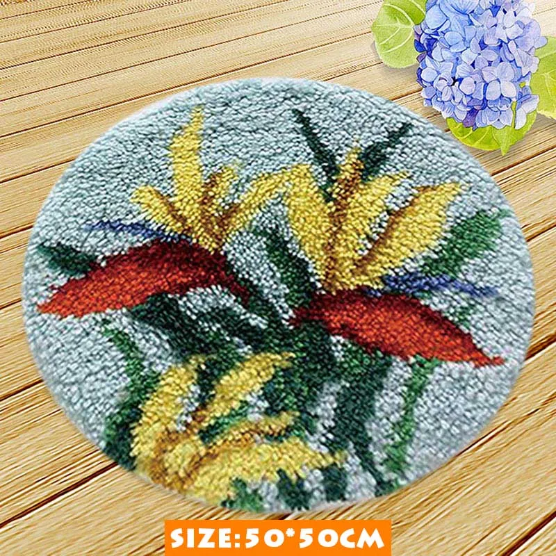 br-ZD032 Isolon For Flowers Latch Hook Rug Kits Crafts Cushion Latch Hook Embroidery Mat DIY Decoration Latch Hook Carpet Living Room F - Цвет: br-ZD032