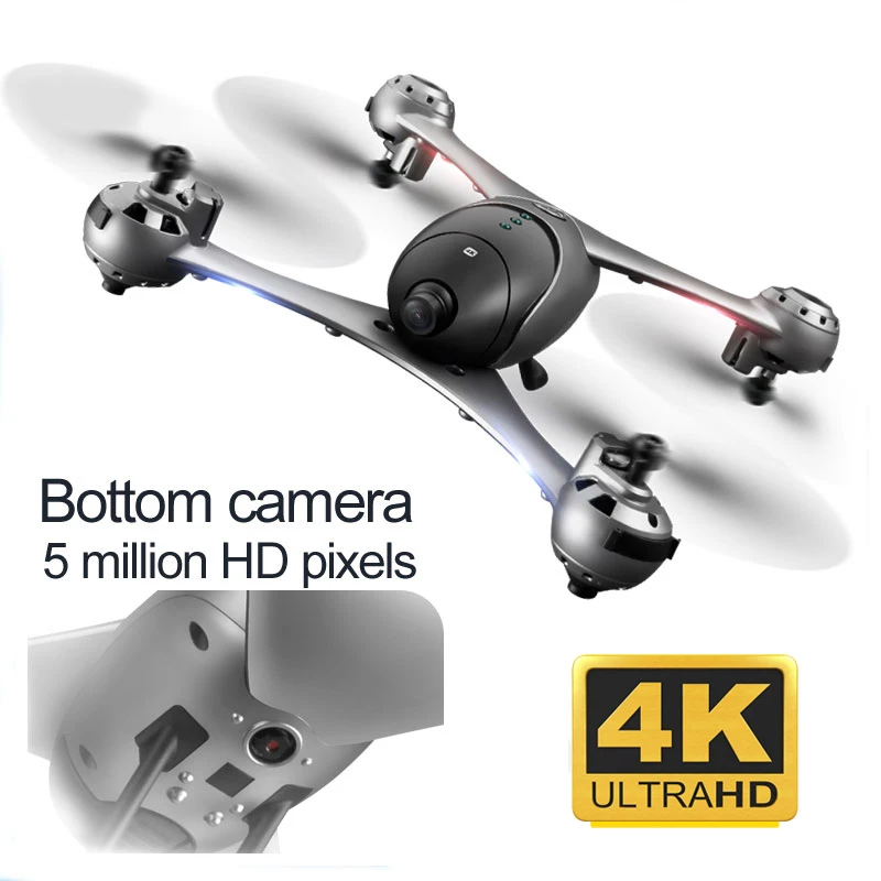 БПЛА дистанционного управления 4k с карданный двойной камерой Hd Антенна видео Wifi Fpv четыре вертолета следуем за мной Профессиональный Дрон Rc вертолет