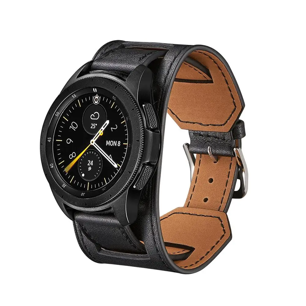 20 22mm Genuine Leather watch Band For Samsung Galaxy Watch 46mm42 strap Gear S3 Cuff Bracelet Replacement amazfit 2/3 Wristband | Наручные