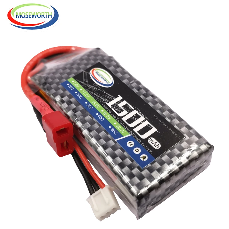 2 шт/упаковка 2S RC LiPo Батарея 7 4 V 1500 мА/ч 25C для радиоуправляемый самолет