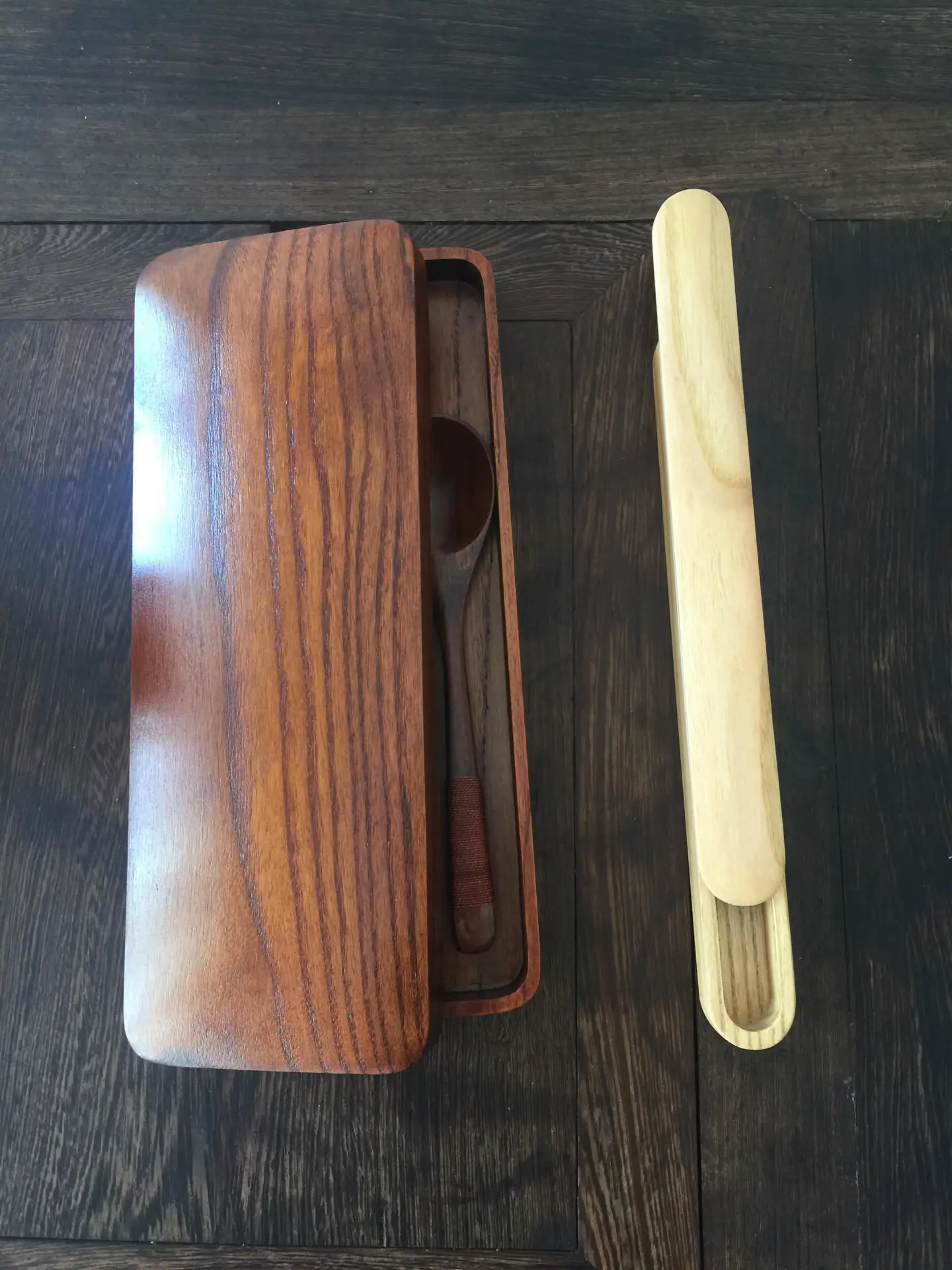 Japanese Solid Wood Chopsticks Wooden Box Wood Fork Spoon Storage Box Creative Japanese Tableware Aliexpress