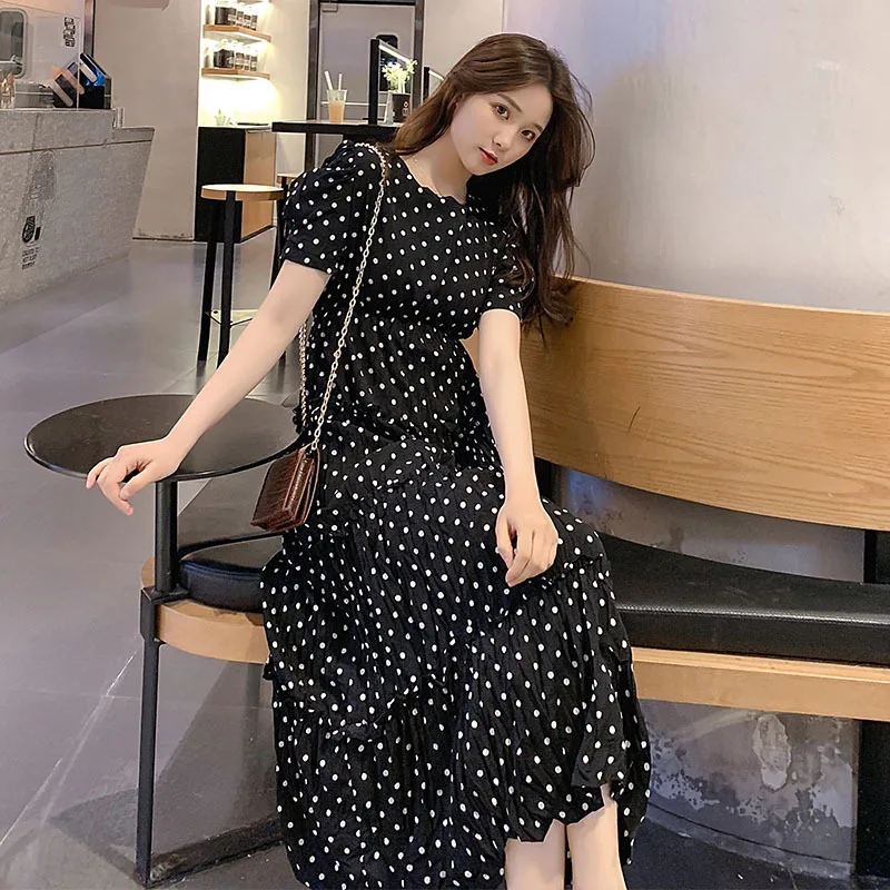 

Photo Shoot Very Fairy of France Non-mainstream 2019 Popular Summer Best Friend-Skirt Chiffon Polka Dot Sweet Dress