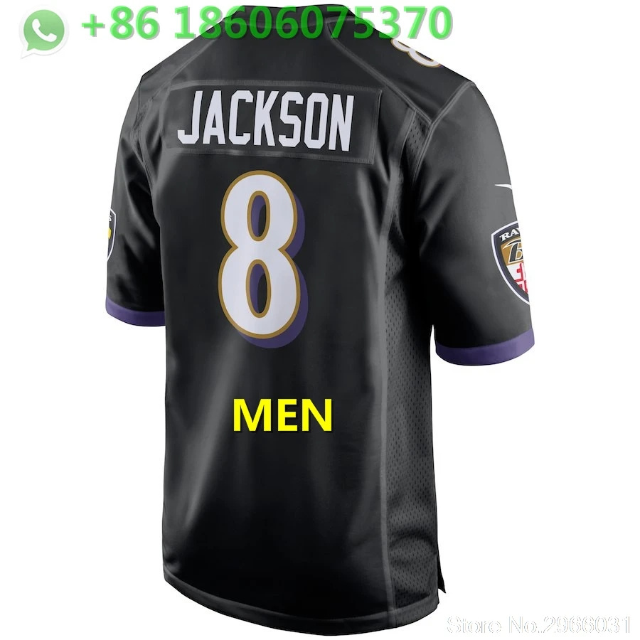 A+++ Качественная мужская футболка для взрослых Lamar Jackson 8 Baltimore - Цвет: For men