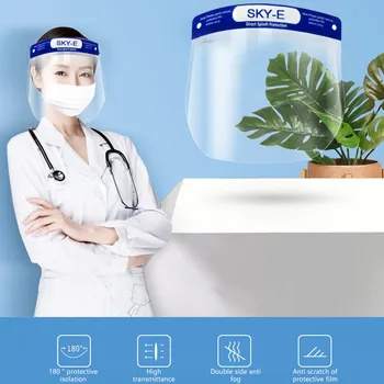 

38# Face Shield Respirator Transparent Anti-fog Dust-proof Full Face Covering Protective Shield Splash-proof Face Cover