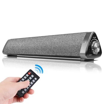 

Bluetooth Computer Speaker Wired / Wireless Mini Bar Speaker, Built-In Microphone, USB Computer Speaker with Remote Control,