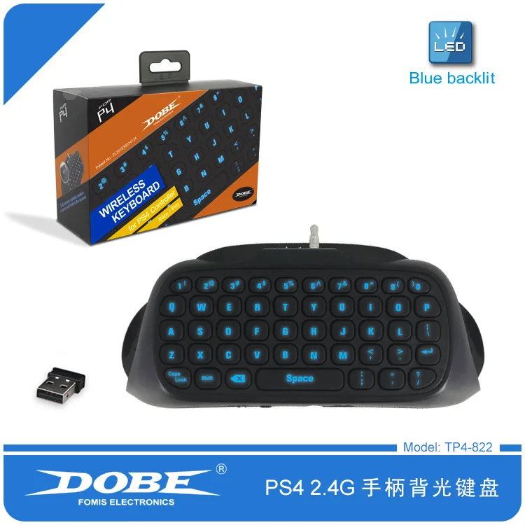 

PS4 Pro Slim Wireless Handle Backlit Keyboard 2.4G Wireless Light Included Keyboard Dobe TP4-822