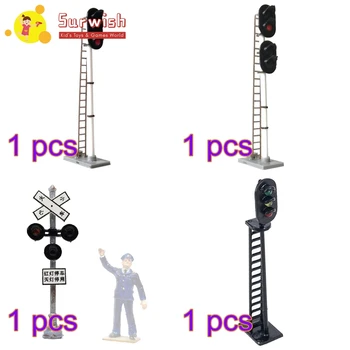 

DIY 1:87 Scale Train Signal Light Signal Lamp Model For Sand Table Architecture Scene - Red + Green + Yellow