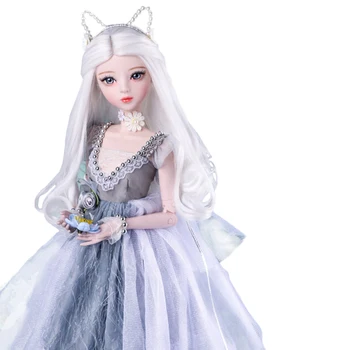 

New Hot 1Pcs 1/3 23 Joints Movable Dressup Princess Doll Set Action Figure Model Toy - Lovely Cat Princess