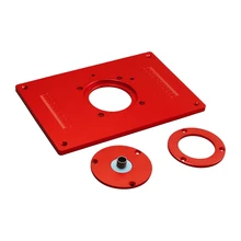 Router Universal sierras de mesa bancos insertar placa Base Kit rojo placa máquina de recorte Flip Board sierras para trabajar la madera