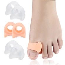 2 pçs silicone dedos do pé separador osso ectropion ajustador toes exterior aparelho grande hallux valgus corrector ferramentas de cuidados com os pés