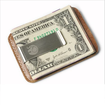 

New PU Leather Money Clip Wallet Men Slip Metal Short Wallets Men Slim Clutch Men Mini Convenient Wallet