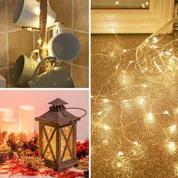 

1/2/3M 10/20/30 LED String Lights Bottle Lights Christmas String Cakes Flowers Stars Lights Gift Color Button Boxes Home De D1M1