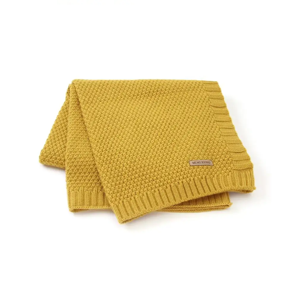 Baby Blankets Knitted Fashion Candy Color Newborn Boys Girls Swaddle Wrap Blankets 100*80cm Infant Kids Stroller Bed Sofa Covers