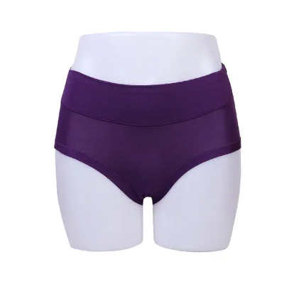CXZD модные бесшовные трусики с высокой талией удобные для женщин хлопковое нижнее белье Большие размеры женские трусы Горячая Распродажа - Цвет: Purple
