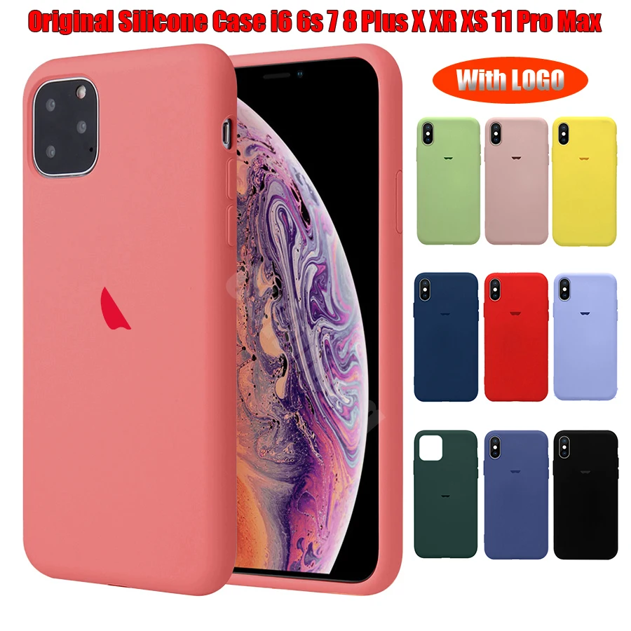 Роскошный оригинальный силиконовый чехол для iPhone 11 Pro Max X XS XR XSMAX Funda iPhone7 8 Plus 7 6 6s с
