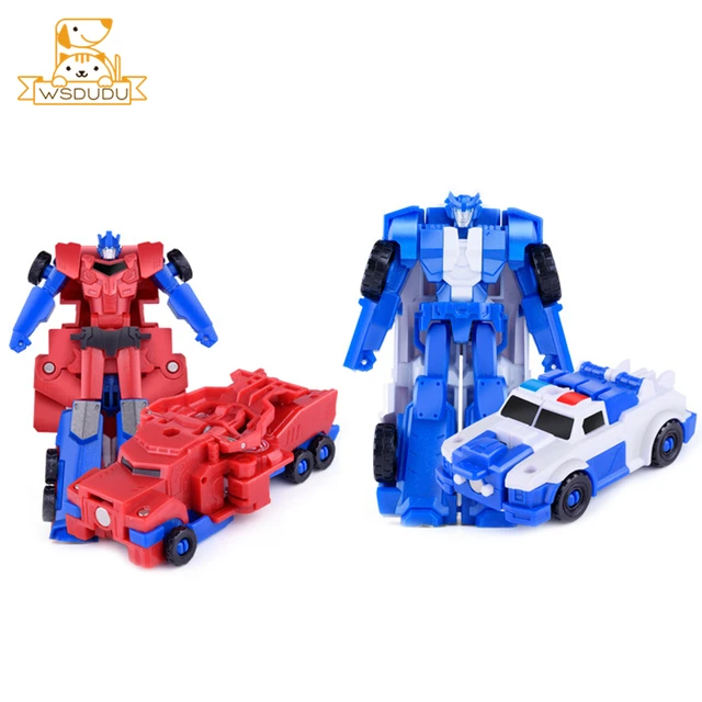 2 in 1 Optimus Prime Cool Magnetic Robot Car Transformation Action Figures Toys Deformed Auto Figurine Decor Model Boy Kid Gifts 4