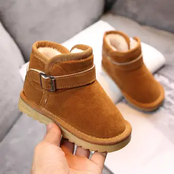 

Children Snow Boots Girls Suede Toddler Winter Boots Warm Fur Winter Shoes for Girls Boys Brand Baby Snow Boots Kids Footwear