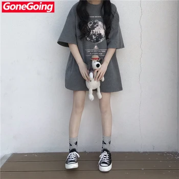

GoneGoing 2020 Spring New Women HipHop Printing Half Sleeve Tshirt loose Cotton T shirts 031422
