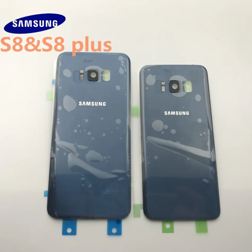 SAMSUNG Galaxy S8 G950 S8 plus G955 G955F Задняя стеклянная крышка для батареи задняя дверь Корпус чехол Задняя стеклянная крышка