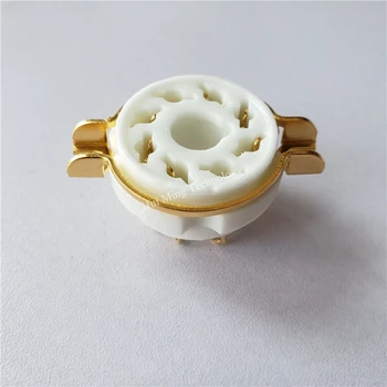 

4pcs ceramic tube socket seat GZC8-1-G 8 pin seat tube socket for EL34 KT88 6SN7 274B 6550 amplifier tube