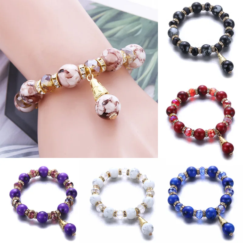 Crystal Natural Stone Bracelets Fashion Bracelet Pendant High Quality