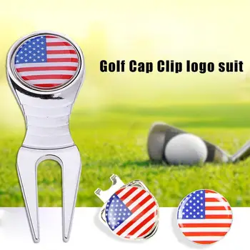 

Golf Tool Gift Set - Includes Hat Clip and Ball Marker, Pitch Repair Divot Tool, - Aiming Tools for Golfer Trainning Aids