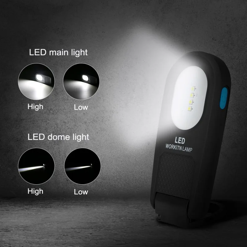 

Portable spotlight LED Flashlight Work Light Rechargeable Magnetic Hanging Hook Lamp Camping Car Repairing Bar Light Torch