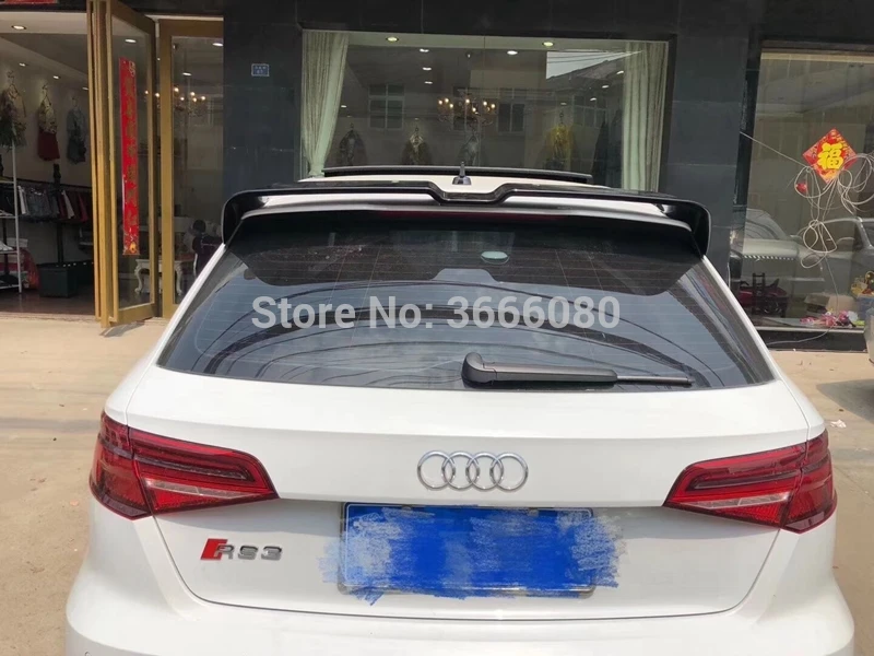 Для Audi A3 S3 S Line A3 Хэтчбек- высокое качество АБС пластик задний спойлер на крышу багажника крыло крышка багажника автомобильные аксессуары
