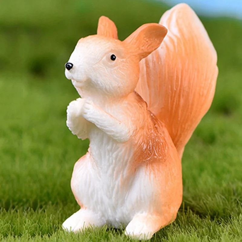 Миниатюрные фигурки мини белки в виде животных сказочные украшения для сада
