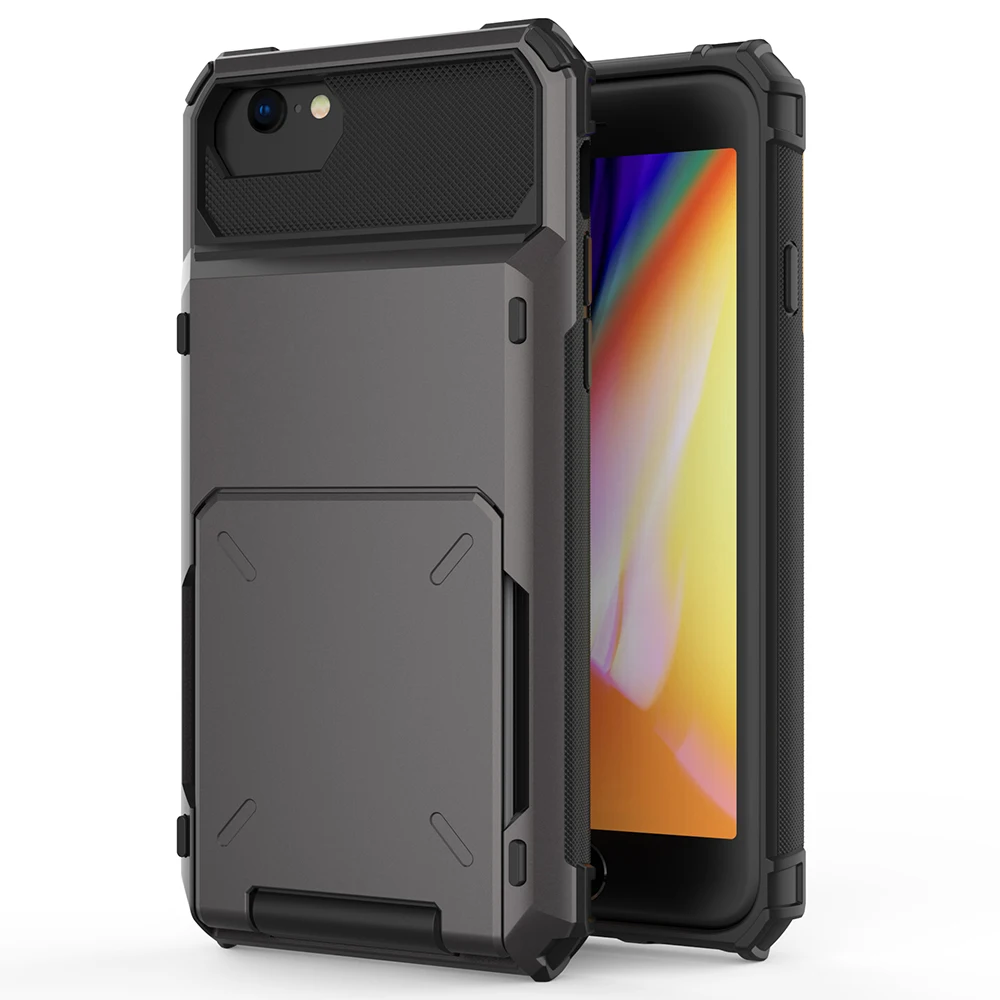 grey LLZ. Защитный противоударный чехол для Iphone Xr Max, чехол-кошелек для Iphone Xr XS MAX 7 8 PLUS X 5 5S SE 6 6S PLUS, Capas для Apple - Цвет: grey