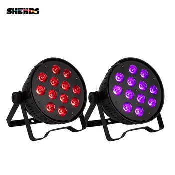 

SHEHDS Aluminum alloy LED Par 12x18W RGBWAUV6IN1 Silent Led Par Light Not Waterproof IP20 No Working Noise Aluminum Case Par Can