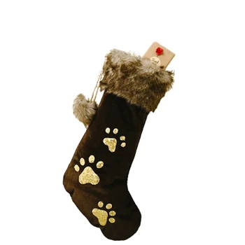 

Sequined Dog Paw Christmas Stocking/Plush Christmas Stocking/Christmas Pet Decor Socks/Christmas Gift/Christmas Tree Ornaments