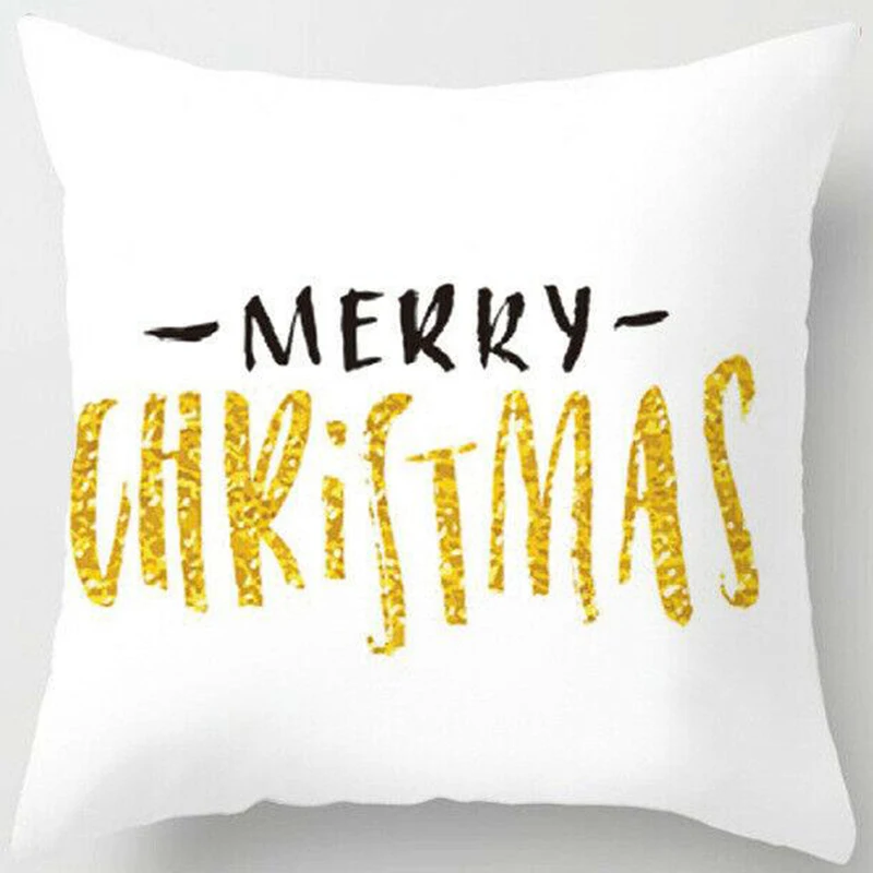 Christmas Pillow Case Xmas Cotton Sofa Throw Cushion Cover Home Decor Gift New Arrival Hot Selling - Цвет: 1